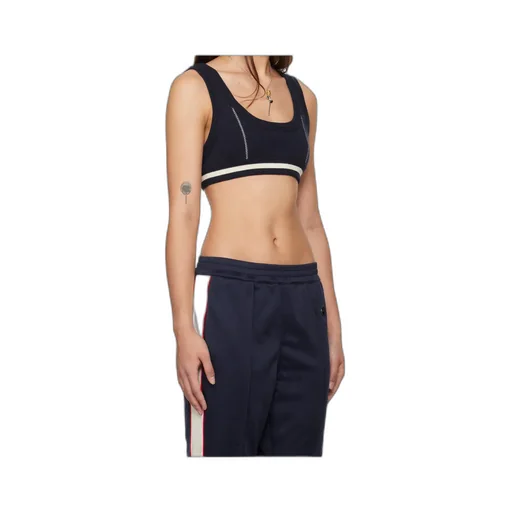 Contrast Stitch Knitted Top