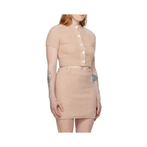 Button Short Knitted Cardigan