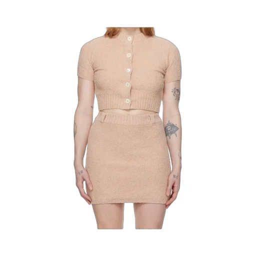 Button Short Knitted Cardigan