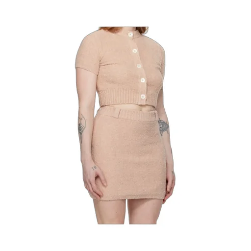 Button Short Knitted Cardigan