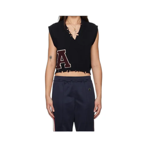 Raw-Cut Knitted Vest