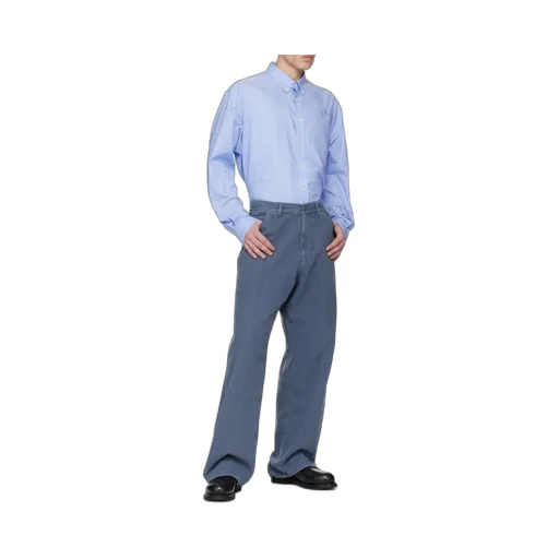 Cotton Straight-Leg Trousers