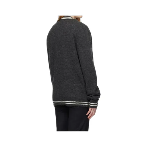 Varsity Letter Wool Cardigan