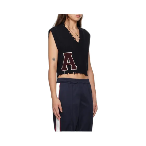 Raw-Cut Knitted Vest