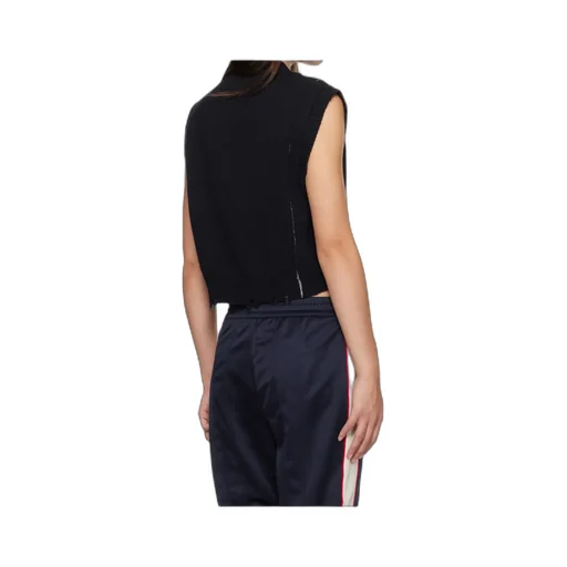 Raw-Cut Knitted Vest