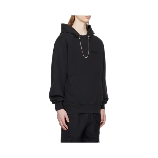 Ballchain-Detail Cotton Hoodie