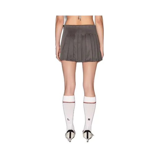 Back Pleat Detailed Mini Track Skirt