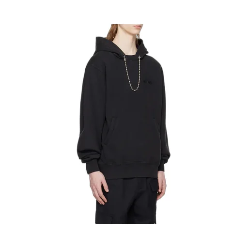 Ballchain-Detail Cotton Hoodie