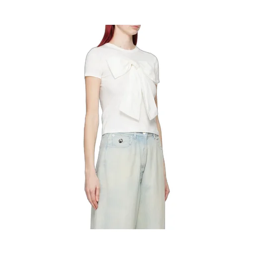 Oversized Bow Cotton T-Shirt