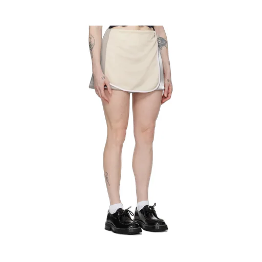 Back Pleat Detailed Mini Track Skirt