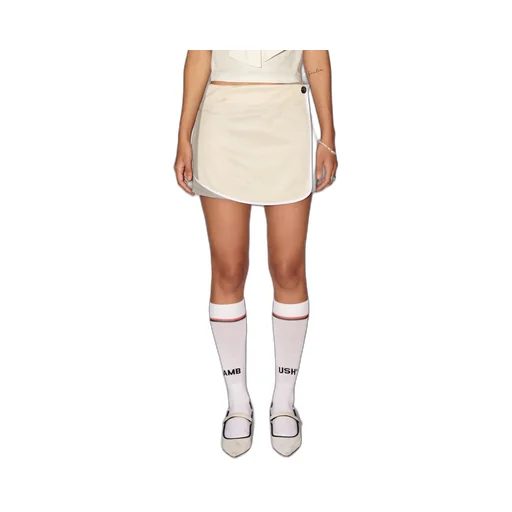 Back Pleat Detailed Mini Track Skirt