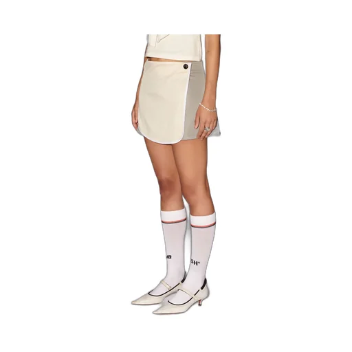 Back Pleat Detailed Mini Track Skirt