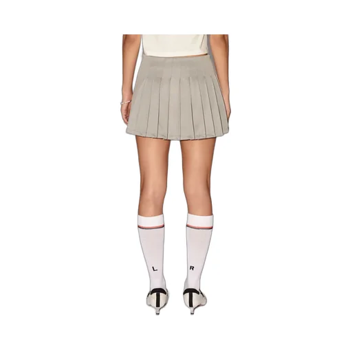 Back Pleat Detailed Mini Track Skirt