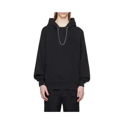 Ballchain-Detail Cotton Hoodie