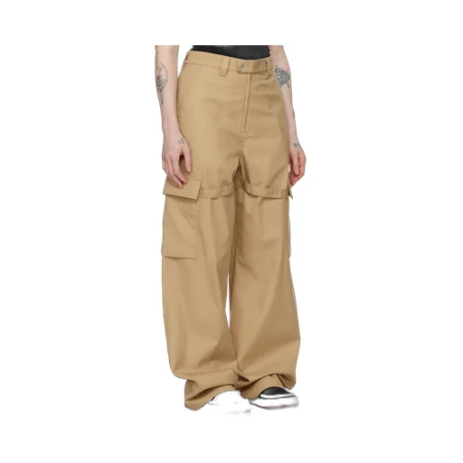 Straight-Leg Cotton Cargo Trousers
