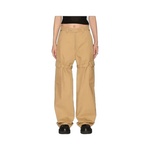 Straight-Leg Cotton Cargo Trousers