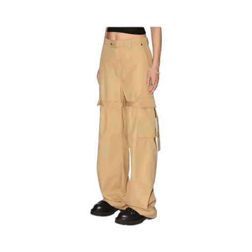 Straight-Leg Cotton Cargo Trousers