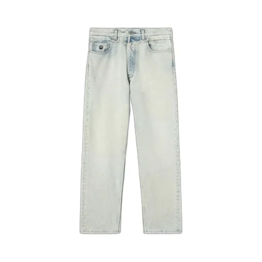 Frayed Straight-Leg Jeans