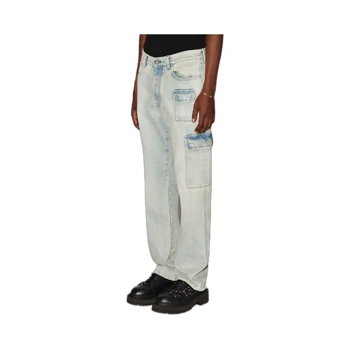 Slim Denim Cargo Jeans