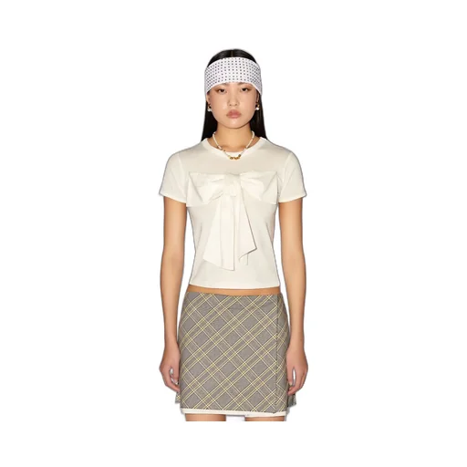 Oversized Bow Cotton T-Shirt