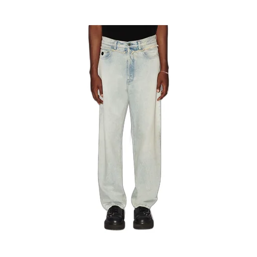 Frayed Straight-Leg Jeans