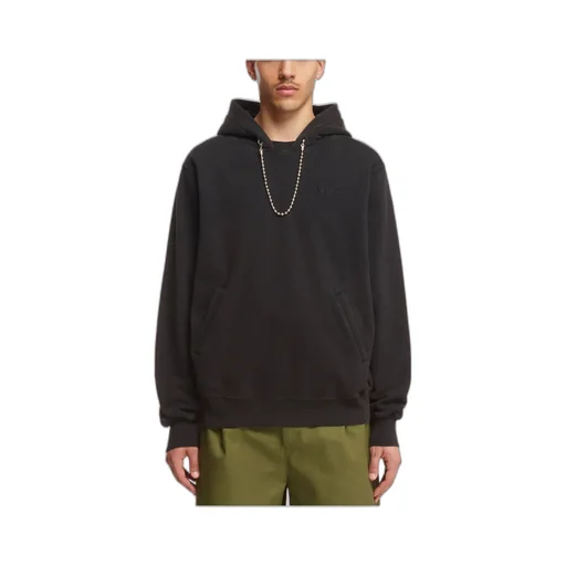 Ballchain-Detail Cotton Hoodie