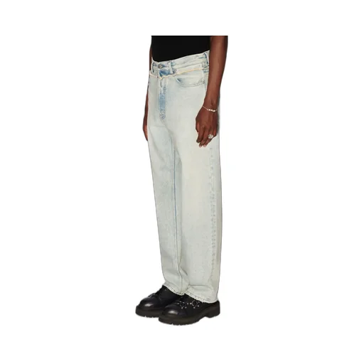 Frayed Straight-Leg Jeans