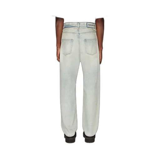 Frayed Straight-Leg Jeans