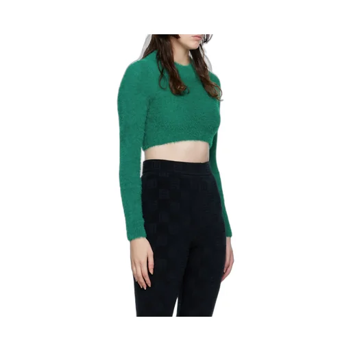 Crop Fur Turtle Neck