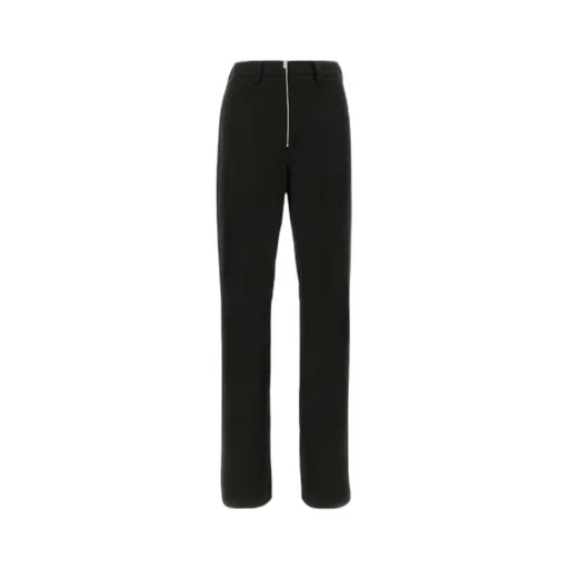 Logo Embroidered Zip Up Trousers