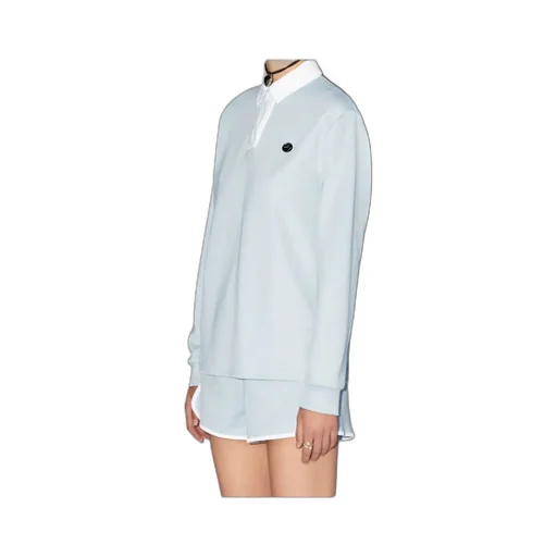 Logo Plaque Long Sleeved Polo Shirt