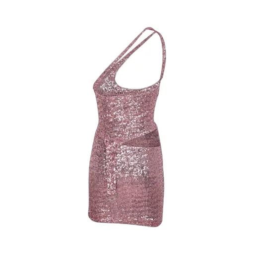 Cut-Out Asymmetric Mini Dress