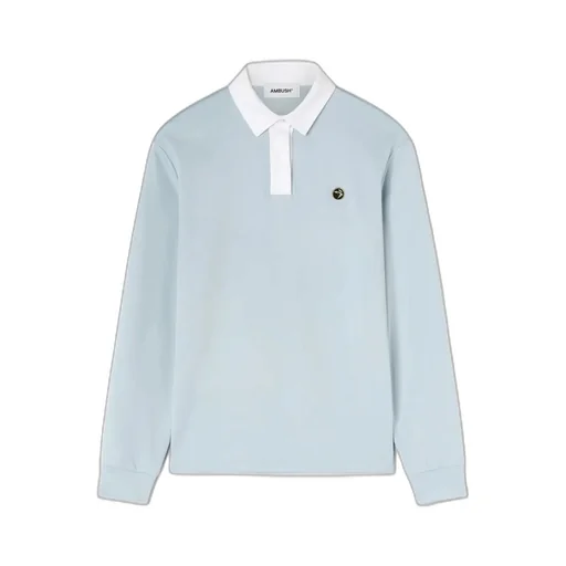 Logo Plaque Long Sleeved Polo Shirt