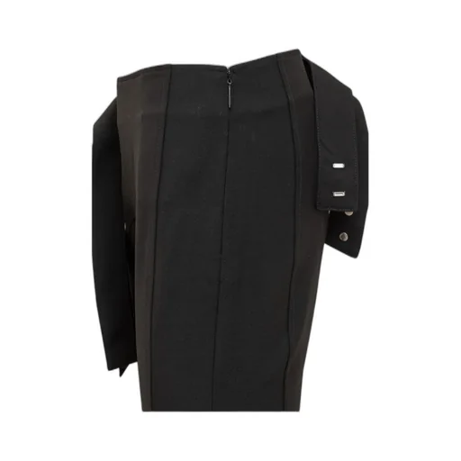 Strap-Detail Mid-Rise Flared Trousers
