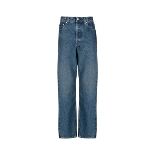 Logo Patch Straight-Leg Jeans