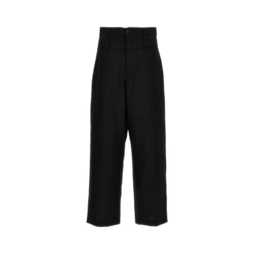 Double Belted Wide-Leg Trousers