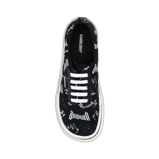 Graphic Printed Lace-Up Sneakers