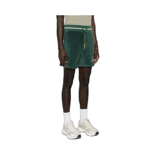 Logo-Embroidered Cotton-Blend Track Shorts