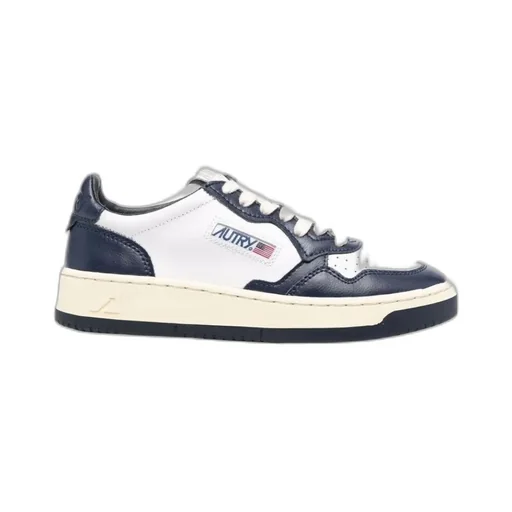 Logo Patch Round Toe Sneakers