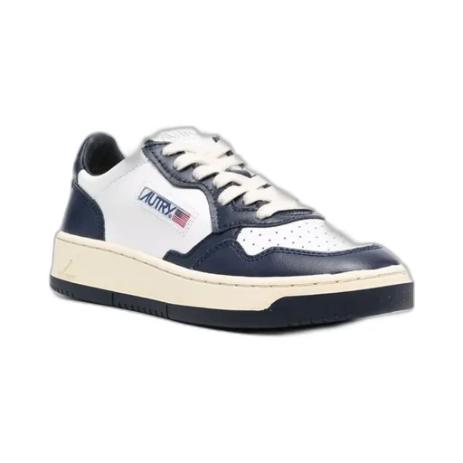 Logo Patch Round Toe Sneakers
