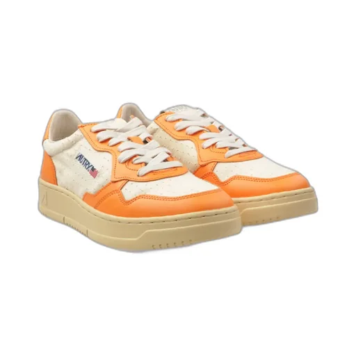 Colourblock Round-Toe Lace-Up Sneakers