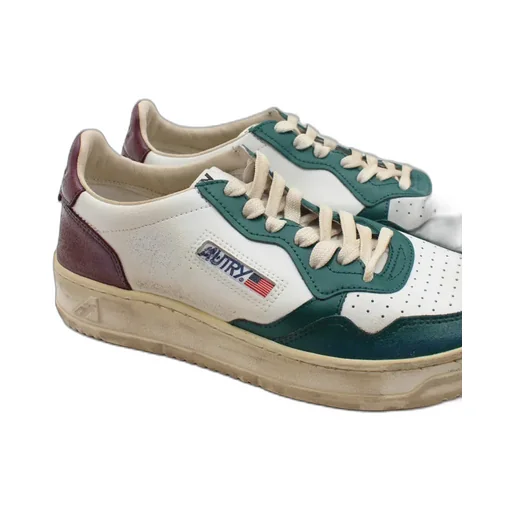Medalist Distressed-Finish Lace-Up Sneakers