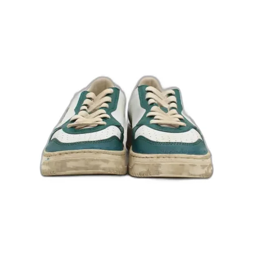 Medalist Distressed-Finish Lace-Up Sneakers
