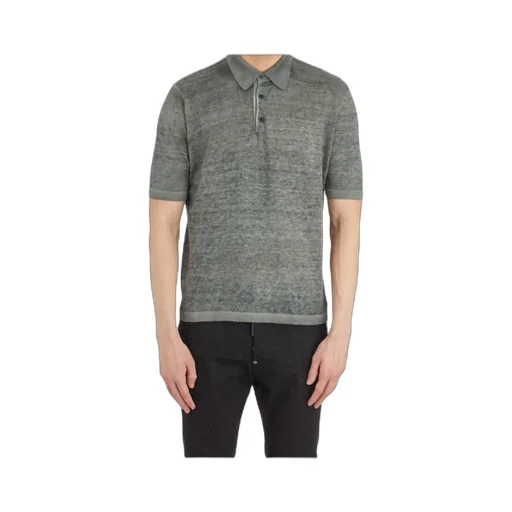 Short-Sleeved Knitted Polo Shirt