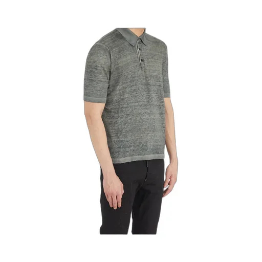 Short-Sleeved Knitted Polo Shirt