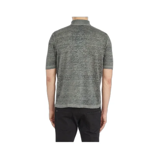 Short-Sleeved Knitted Polo Shirt