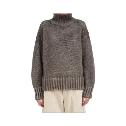 High-Neck Ribbed Sweater