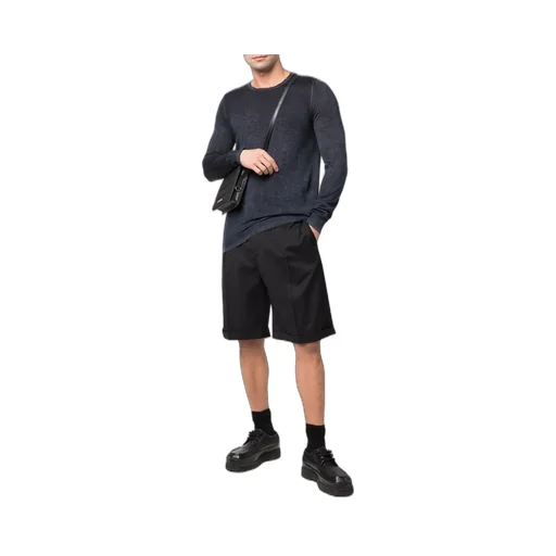 Round-Collar And Long-Sleeved Sweater