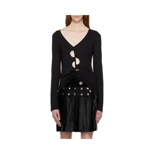 Long-Sleeved Hollow Shirt