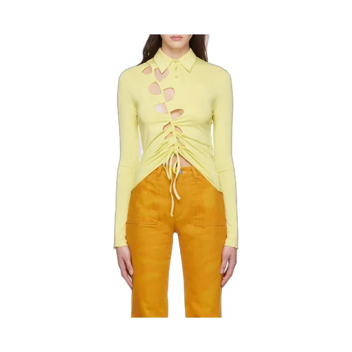 Long-Sleeved Hollow Shirt